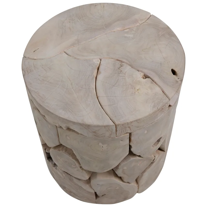 Briar Round Side Table Bleached