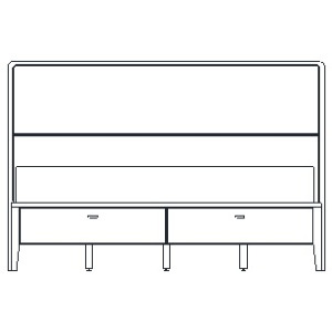 Caledon King Low Panel w/Ftbd Storage