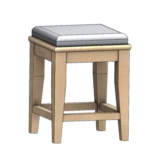 Tables 20" Short Stool w/Upholstered Seat