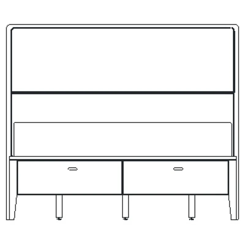 Caledon Qn Low Panel w/Ftbd Storage