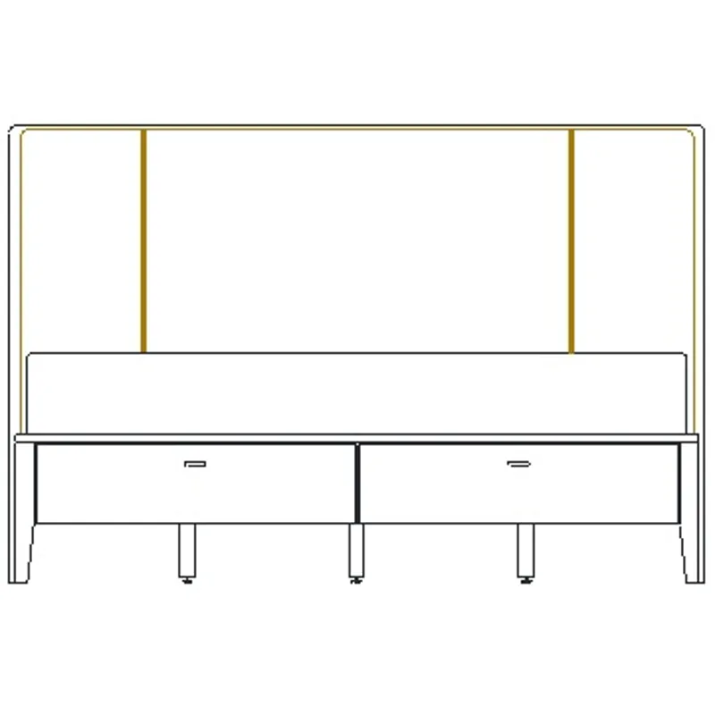 Caledon King Low Uphl Panel w/Ftbd Storage