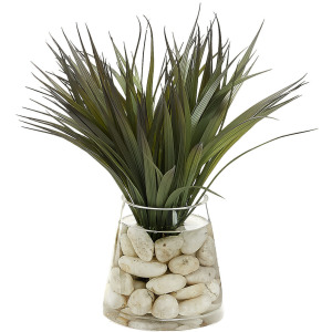 Grass in Tapered Glass Vase