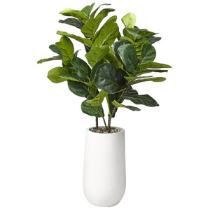 Natural Touch Fiddle Leaf Fig Plant in Quinn Planter 4&prime;