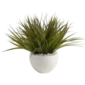 Wild Grass in White Bowl