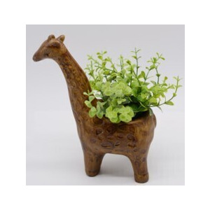 Greenery in Giraffe Planter