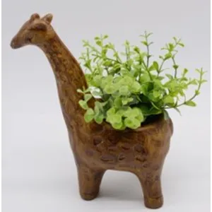 Greenery in Giraffe Planter