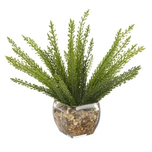 Heather Fern in Bevel Vase