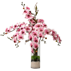 Pink Phal Orchids in Fleur Vase