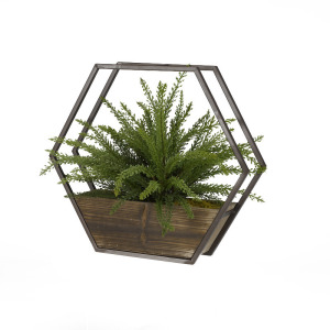 Heather Fern in Wood and Metal Wall Sconce