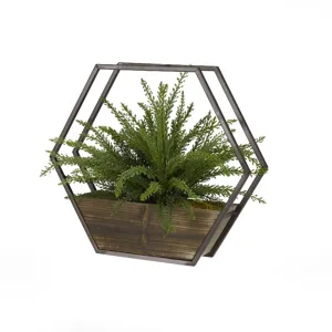 Heather Fern in Wood and Metal Wall Sconce