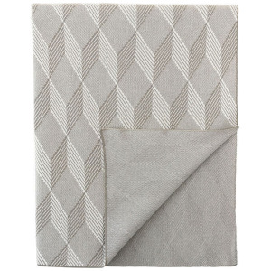 Stafford Diamond Knit Throw in Taupe