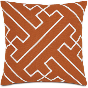 Indira Geometric Decorative Pillow in Orange