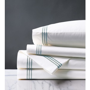 Tessa White/Lake Sheet Set - Queen