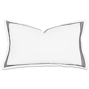 Tessa Satin Stitch King Sham in White/Black