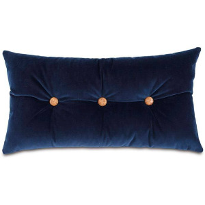 Plush Navy Bolster Pillow