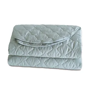 Viola Quilted Coverlet in Sea - Super Queen