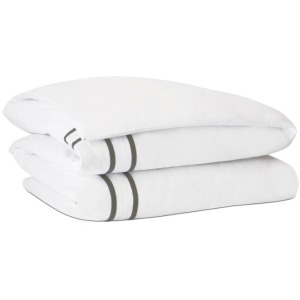 Autry White Duvet Cover and Comforter - King