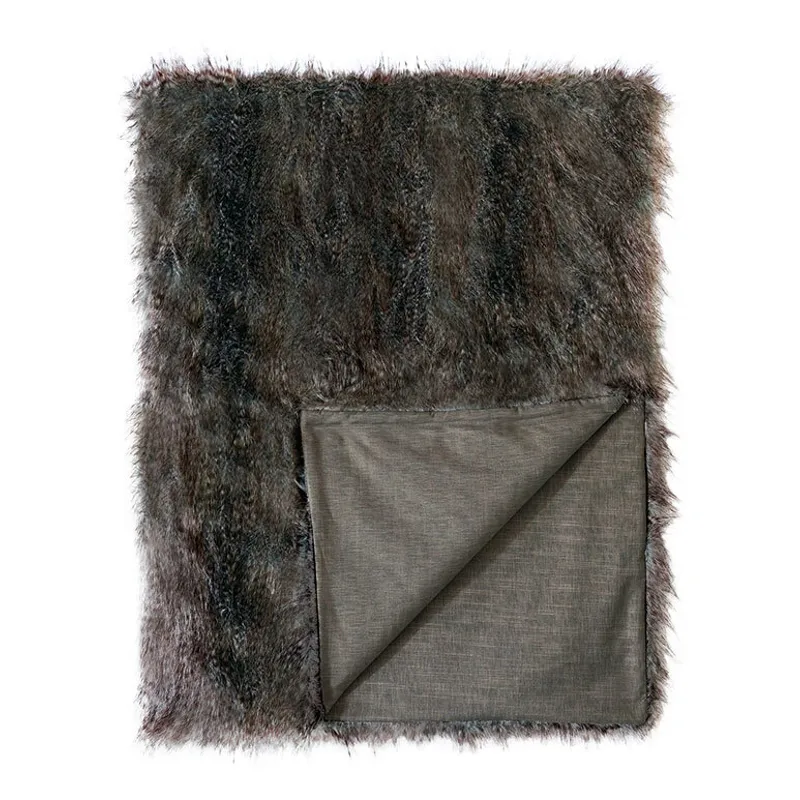 Indochine Faux Fur Throw Blanket