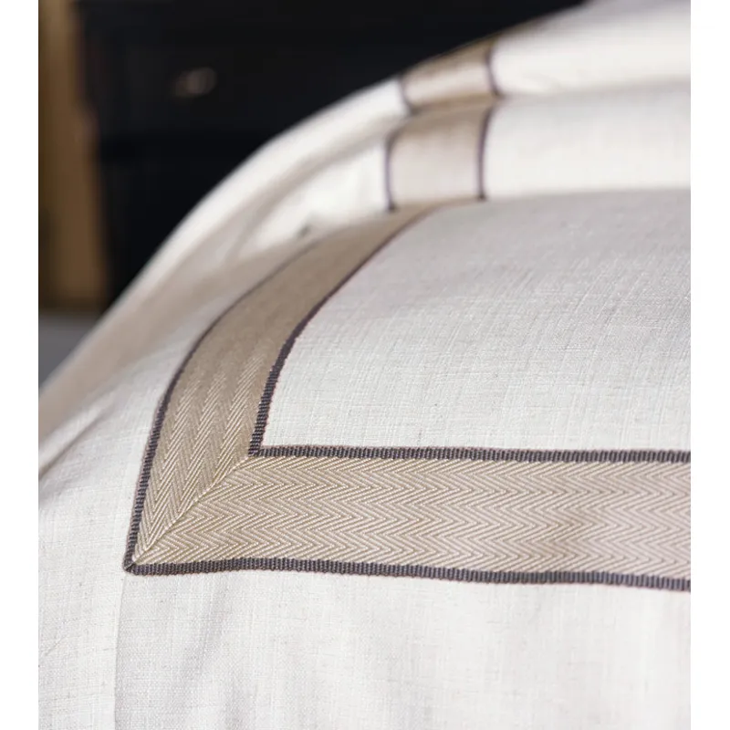 Safford Chevron Border Duvet Cover - Super Queen