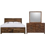 ELE 100 QN BED,DRESSER,MIRROR, NS