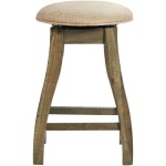 Stone 24" Counter Stool W/ Swivel w/Fabric Seat - Grey