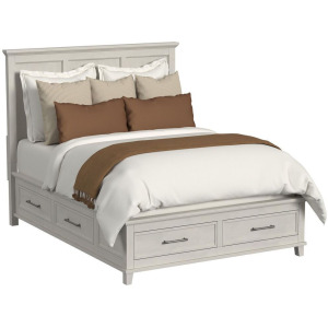 Canterbury Queen Storage Bed in Ivory