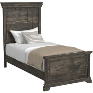 Park Ridge Panel Bed in Charcoal