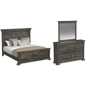 Park Ridge 3 PC Panel Bedroom Set - Charcoal