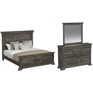 Park Ridge 3 PC Panel Bedroom Set - Charcoal