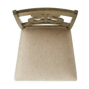 Stone 30\" Bar Scroll Back Stool w/Fabric Seat Grey (2 Per Carton)