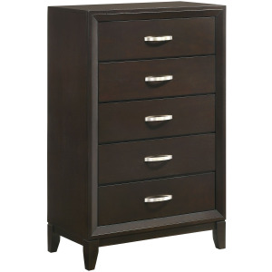 Beaumont 5-Drawer Chest in Merlot