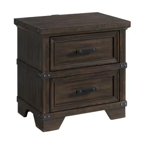 Colorado City 2-Drawer Nightstand w/USB - Charcoal