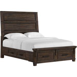 Colorado City King Storage Bed in Charcoal