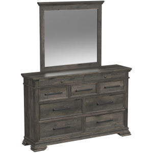 Park Ridge Dresser and Mirror Set in Charcoal