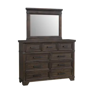Colorado City 9-Drawer Dresser & Mirror - Charcoal