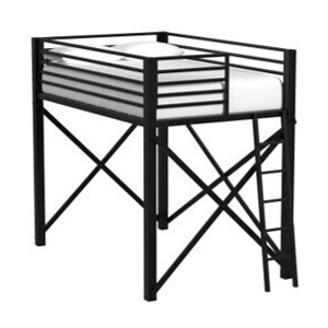 Talia Full Loft Bunk and Ladder in Black