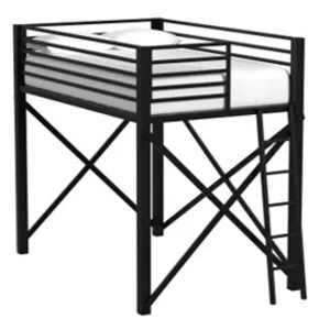 Talia Full Loft Bunk and Ladder in Black