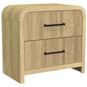 Ridgemont 2-Drawer Nightstand with USB in Natural