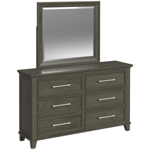 Canterbury Dresser and Mirror Set in Grey