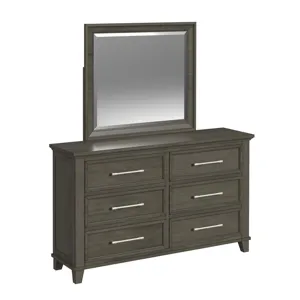 Canterbury Dresser and Mirror Set in Grey