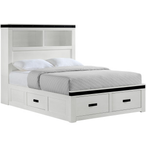 WADE WHITE FULL STORAGE BED