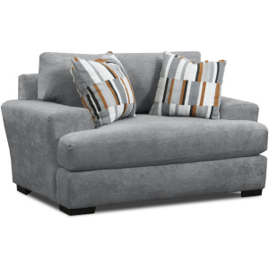 John Large Chair in Phantom Metal with 2 Pillows