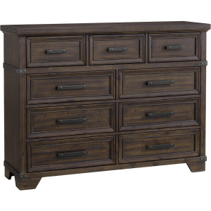 Colorado City 9-Drawer Dresser in Charcoal