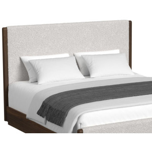 Brisbane King UPH Headboard with Boucle Beige in Brown