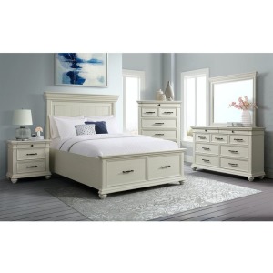 Slater 3 PC King Bedroom Set in Antique White