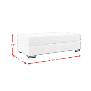 9010 Fentasy Silver 9010 Ottoman in Fentasy Silver