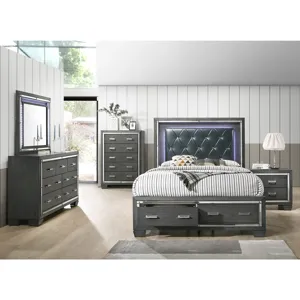 Titanium 7-Drawer Dresser w/ Mirror Set