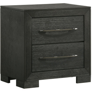 Allan 2-Drawer Nightstand in Black