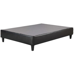 Abby Platform Full Base Bed Black PU