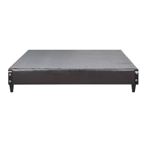 Abby Platform King Base Bed Brown PU (3A Packing)